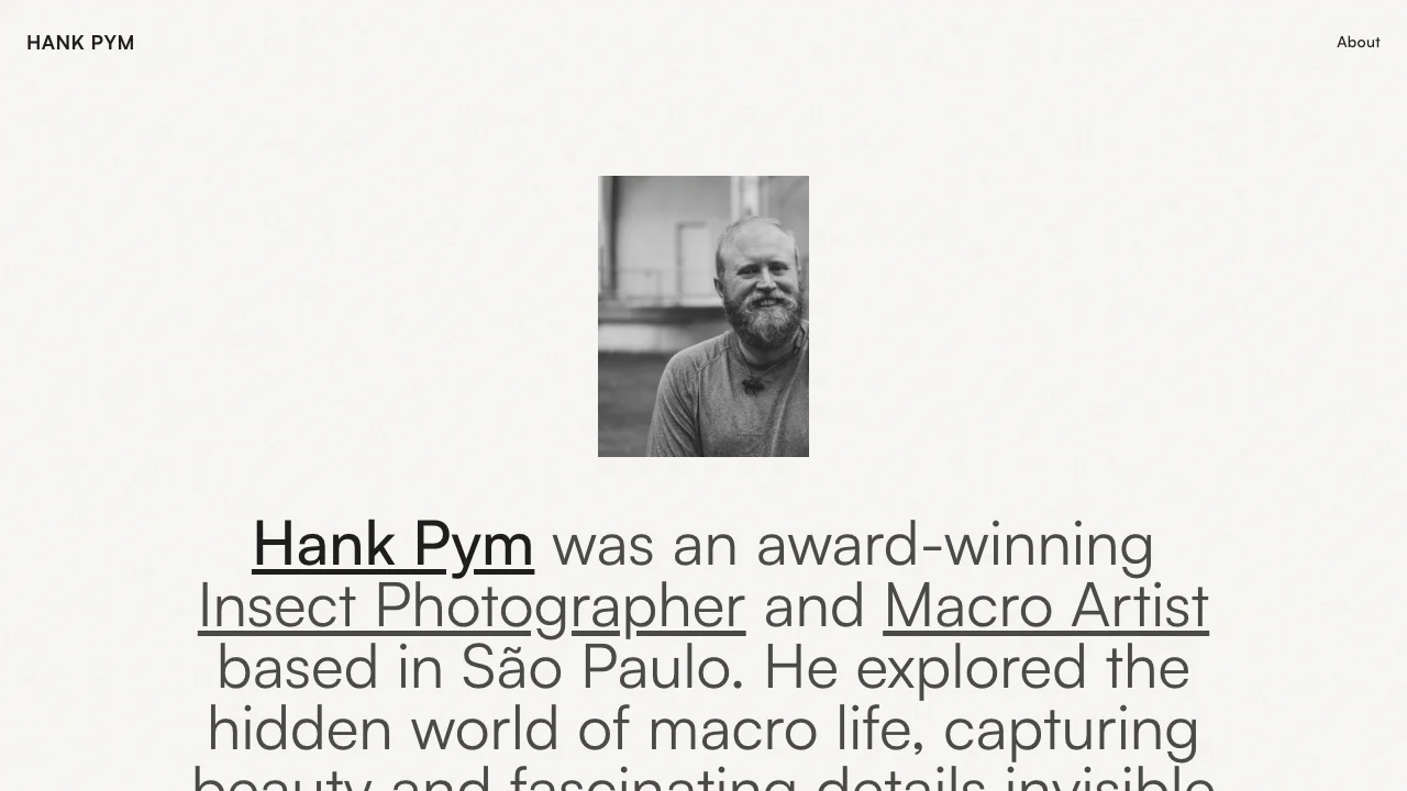 Screenshot of Cinematic Photography Portfolio